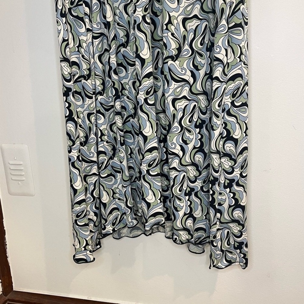 Studio M Womens Large‎ Halter Maxi Dress Psychedelic Paisley Smocked Y2K Resort - Picture 3 of 7